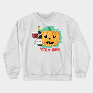 Drinking Halloween Pumpkin - Funny Crewneck Sweatshirt